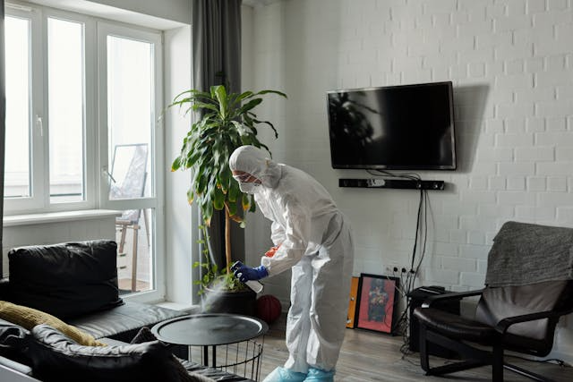 a-pest-control-expert-spraying-an-apartment a-pest-control-expert-spraying-an-apartment