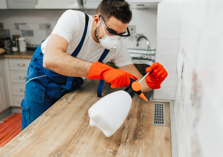 mold-removal-experts-in-a-mask-spraying-something-in-a-vent mold-removal-experts-in-a-mask-spraying-something-in-a-vent